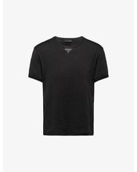 Prada - Classic Crew Neck T-Shirt - Lyst