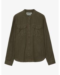 AllSaints - Tess Flap-Pocket Lyocell Shirt - Lyst