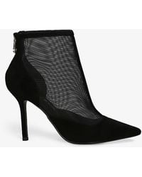 Carvela Kurt Geiger - Allure Heeled Mesh And Suede Ankle Boots - Lyst