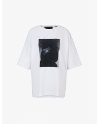BOSS - X Naomi Campbell Graphic-print Relaxed-fit Cotton-jersey T-shirt - Lyst