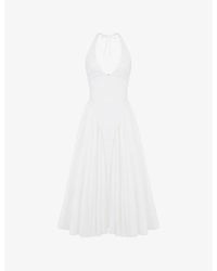 House Of Cb - Marilyn Halter Stretch-Cotton Midi Dress - Lyst