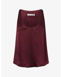 Blazé Milano - Merens Scoop-Neck Satin Vest Top - Lyst