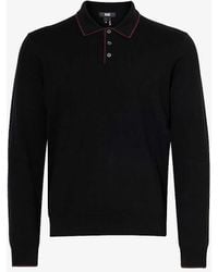 PAIGE - Dobson Long-sleeved Recycled-cotton-blend Polo Shirt - Lyst