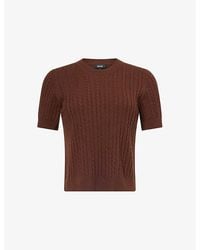 ME+EM - Micro-Cable Merino-Wool And Cashmere T-Shirt - Lyst