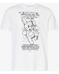 PS by Paul Smith - Bunny-print Crewneck Organic Cotton-jersey T-shirt Xx - Lyst