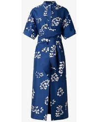 Soeur - Andora Floral-print Self-tie Silk Midi Dress - Lyst