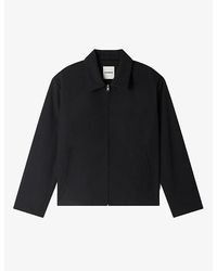 Sandro - Minimalist Zip-Up Wool-Blend Jacket - Lyst