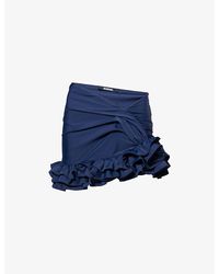 Jacquemus - La Playa Ruffled Jersey Mini Skirt - Lyst