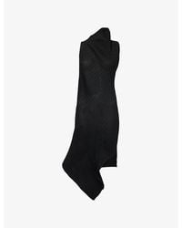 Issey Miyake - Subdued Asymmetric Knitted Midi Dress - Lyst