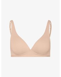 Hanro - Sensation Soft Cup Stretch-cotton Bra - Lyst