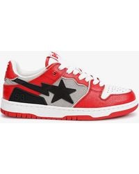 A Bathing Ape - Bape Sk8 Sta #1 M2 Leather And Suede Low-top Trainers - Lyst