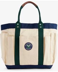 Polo Ralph Lauren - X Wimbledon Logo-patch Cotton-twill Tote Bag - Lyst