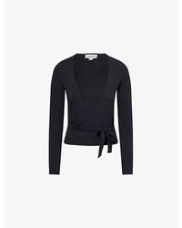 Sisterly Tribe - Soft Ballet Wrap Modal-Jersey Top - Lyst