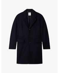 Sandro - Single-Breasted Notch-Lapel Wool-Blend Coat - Lyst