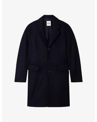 Sandro - Single-Breasted Notch-Lapel Wool-Blend Coat - Lyst