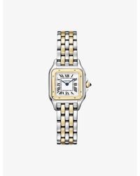 Cartier - Crw3Pn0014 Panthère De Small 18Ct Rose- Steel And Diamond Quartz Watch - Lyst