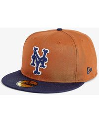 KTZ - 59fifty New York Mets Brand-embroidered Cotton-twill Cap - Lyst