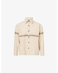 Kartik Research - Hand-Embroidered Stitch Ramie Shirt - Lyst