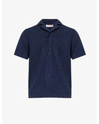 Orlebar Brown - Howell Geometric-print Regular-fit Cotton Shirt - Lyst
