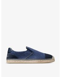 Jimmy Choo - Vy Mix Ivan Slip-on Canvas And Suede Espadrilles - Lyst