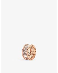 BVLGARI - B.Zero1 18Ct Rose- And 2.56Ct Brilliant-Cut Diamond Ring - Lyst