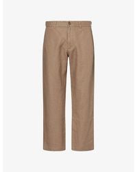 NN07 - Aden Straight-Leg Linen Trousers - Lyst
