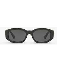 Versace - Ve4361 Rectangle Frame Acetate Sunglasses - Lyst