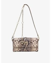 Maje - Miss M Snake-Print Leather Shoulder Bag - Lyst