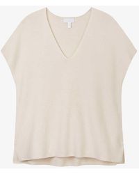 The White Company - Textured Stitch Knitted Cotton Top - Lyst