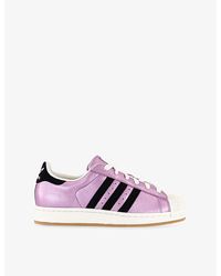 adidas - Superstar Ii Woven Metallic Trainers - Lyst
