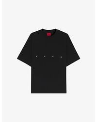 HUGO - Brand-Print Oversized-Fit Cotton-Jersey T-Shirt - Lyst