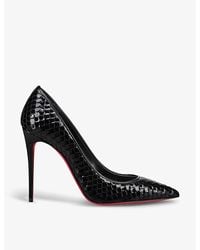 Christian Louboutin - Kate 100 Pointed-toe Patent-leather Heeled Courts - Lyst