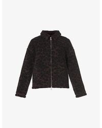 Sweaty Betty - Leopard-Print Plush Collared Fleece Jacket - Lyst