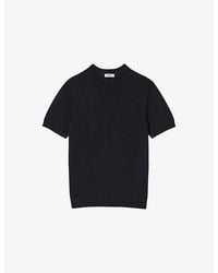 Sandro - Crewneck Classic-Fit Knitted T-Shirt - Lyst