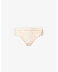 Wacoal - Raffiné Mid-Rise Lace Stretch-Woven Briefs - Lyst