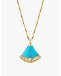 BVLGARI - Divas' Dream 18Ct, 0.13Ct Brilliant-Cut Diamond And Pendant Necklace - Lyst