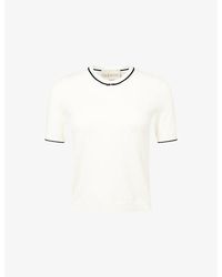 Valentino - Maglia Logo-Plaque Virgin-Wool Jumper - Lyst