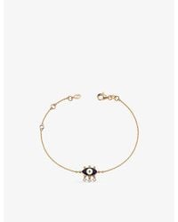 La Maison Du Couturier - Selda Evil Eye Navy14Ct Rose- And Diamond Bracelet - Lyst