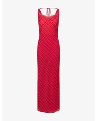 OMNES - Koko Cowl-Back Woven Maxi Dress - Lyst