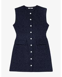 Maje - Lurex Tweed Mini Dress - Lyst