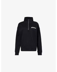 ADANOLA - Varsity Oversized Funnel-Neck Cotton Sweatshirt - Lyst