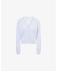 Victoria Beckham - V-Neck Knitted Wool And Cashmere Cardigan - Lyst