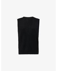 Rick Owens - Round-Neck Rib-Knit Wool Tank Top - Lyst