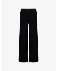 FRAME - Le Slim Palazzo Wide-Leg Denim Jeans - Lyst