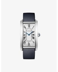 Cartier - Crwsta0102 Tank Americaine Large And Leather Mechanical Watch - Lyst