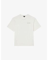 Reiss - Paraiso Palm-Print Cotton T-Shirt - Lyst