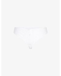 Panache - Charlotte Brazilian Embroidered Stretch-Cotton Blend Briefs - Lyst