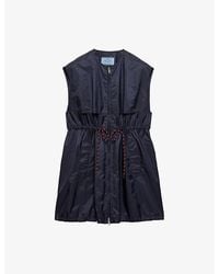 Prada - Re-Nylon Light Sleeveless Woven Mini Dress - Lyst