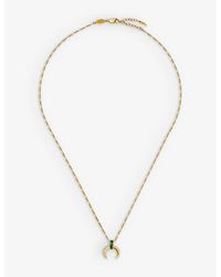 Missoma - X Lucy Williams Mala 18ct Recycled Yellow -plated Vermeil Sterling-silver And Malachite Pendant Necklace - Lyst