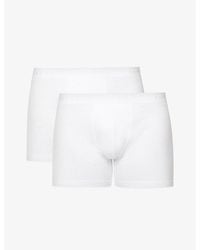 FALKE - Tonal Waistband Pack Of Two Stretch-Cotton Boxers - Lyst